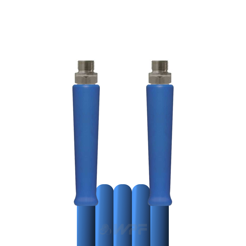Tuyau Flexible D'arrivée D'eau Froide Universel (Bleu) - 2,5M- Embouts :  Droit Et Coudé Care+Protect